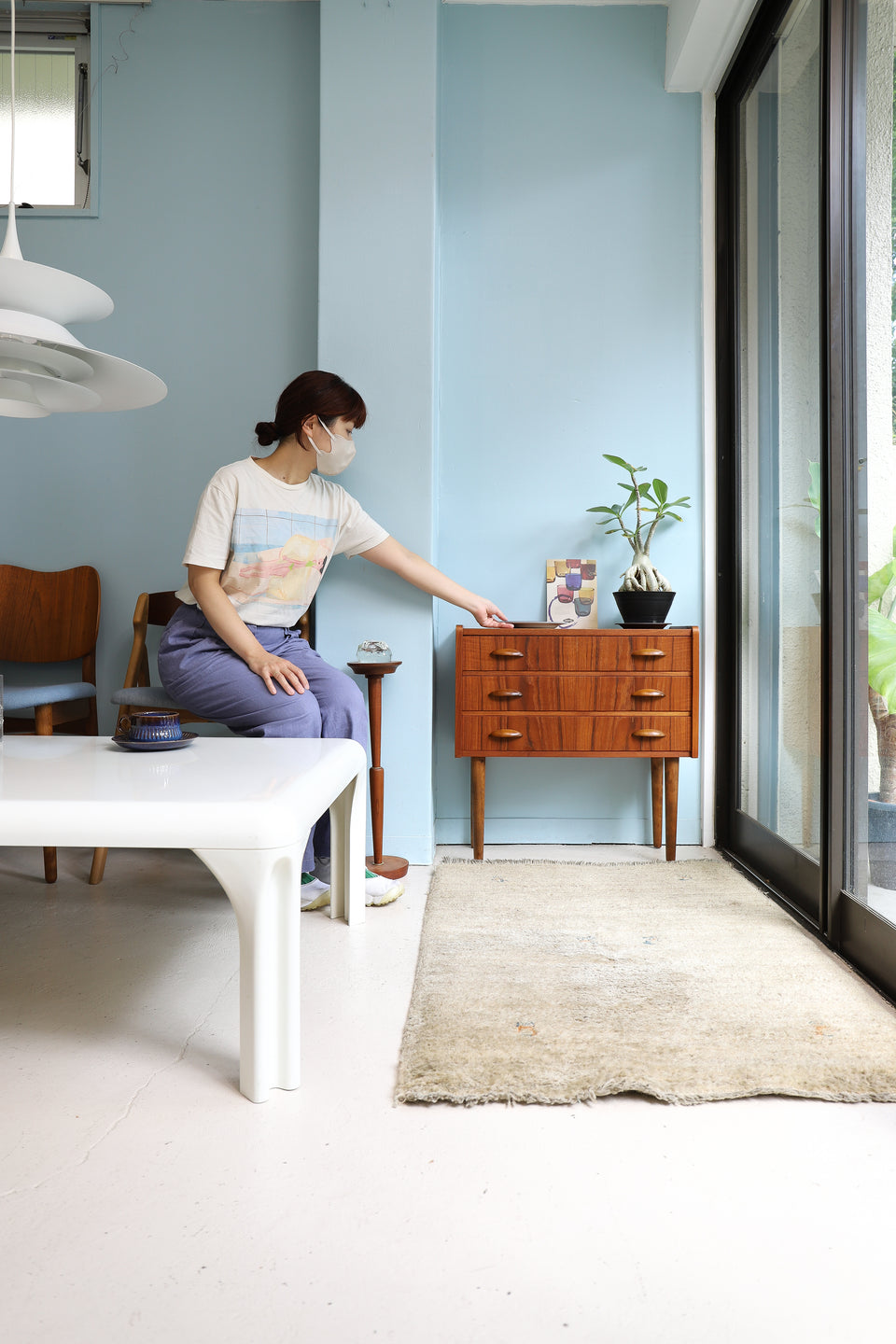 デンマークヴィンテージ チェスト 3段 収納家具 北欧インテリア/Danish