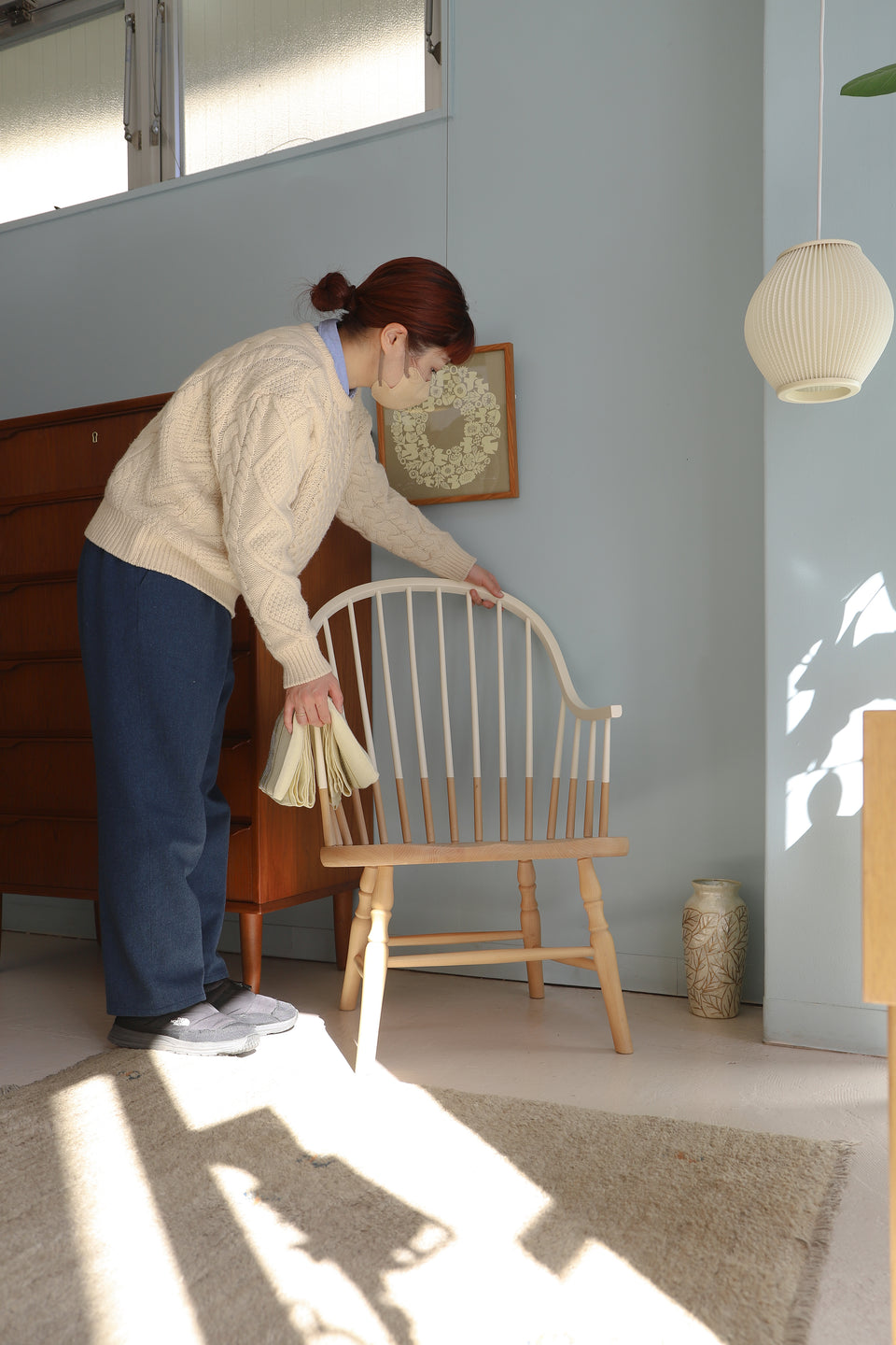 秋田木工 ラウンジチェア ウィンザーチェア 椅子 エディションブルー