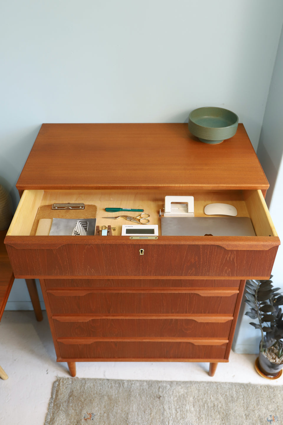 デンマークヴィンテージ チェスト 6段 収納 チーク材 北欧家具/Danish