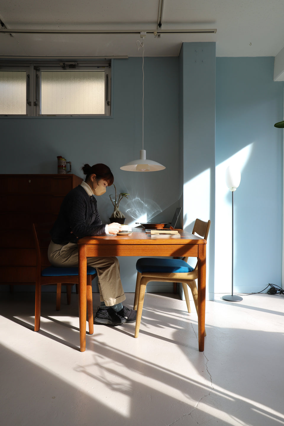 ジャパンヴィンテージ ダイニングテーブル チーク材 北欧スタイル