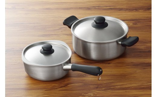 柳宗理デザイン ステンレス・アルミ3層鋼片手鍋18cm & ステンレス