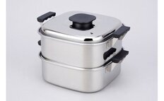 角型蒸し器2段 24cm (蒸し布付) FC035078 TF | 【公式】つばふる 新潟