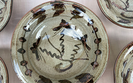 唐津焼】絵唐津松文向付 5客組 / 佐賀県 / 太兵衛窯 [41ADBR013]: 佐賀