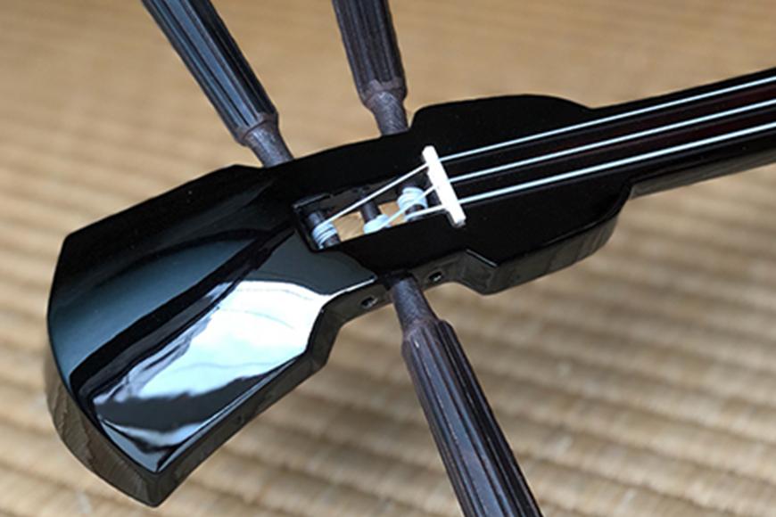 琉球楽器またよし】沖縄三線ふるぽ強化張りセット（黒檀棹）: 那覇市