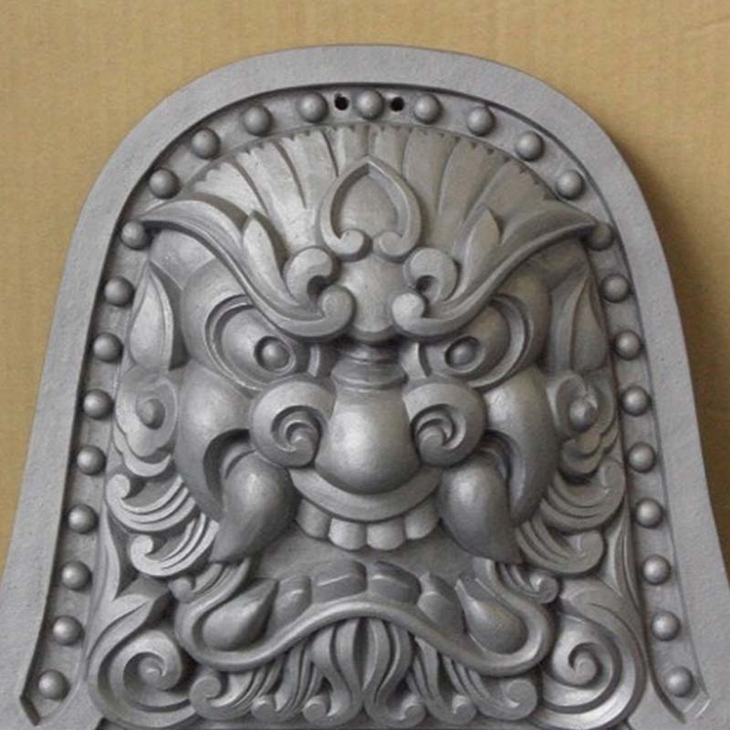 鬼瓦 尺 古代鬼面 装飾瓦 厄除け 魔除け 伝統工芸品 F6M-011: 坂祝町