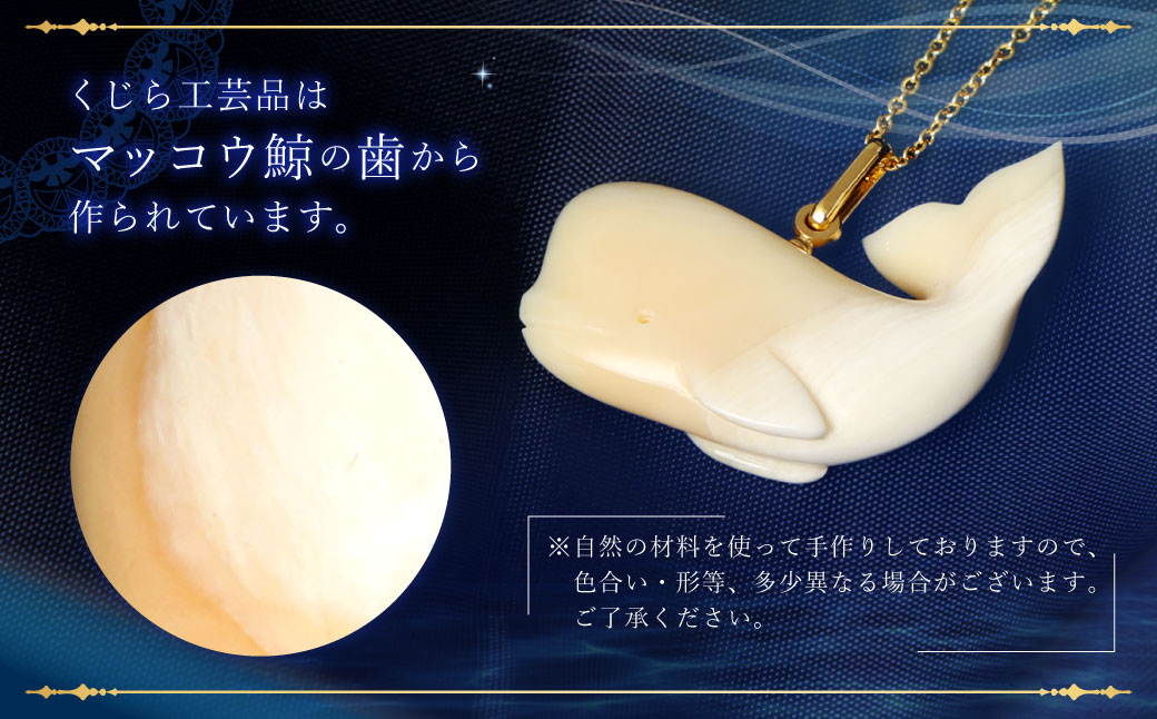 数量限定】くじら工芸品 くじらペンダント ／ 工芸品 鯨 歯