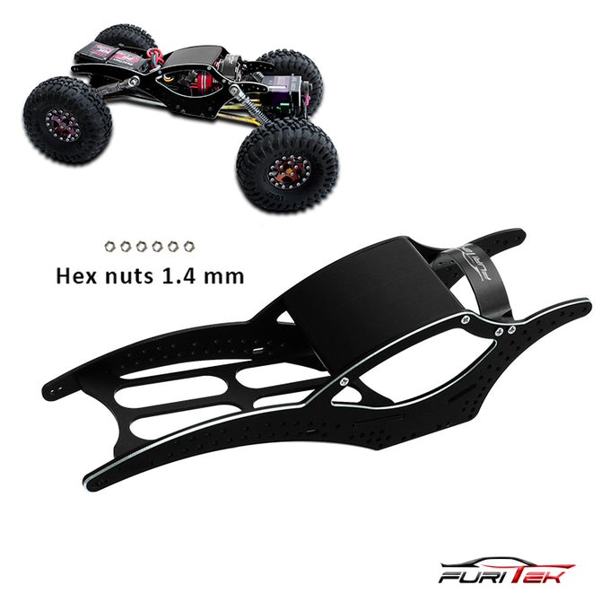 FURITEK SCYTHE V2 ALUMINUM FRAME KIT FOR SCX24 CRAWLERS - Black