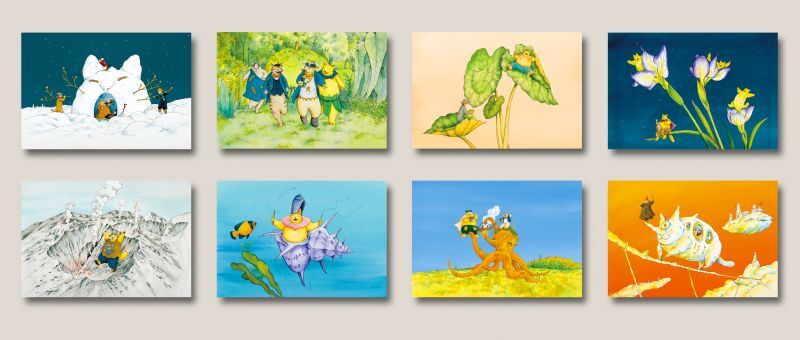 アタゴオル ポストカードA4セット8種類・ますむらひろし ポストカード