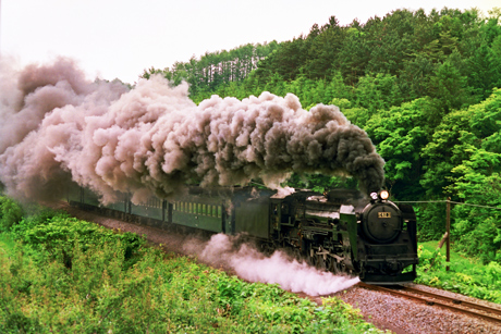 ふっしゃん鉄道写真の館|蒸気機関車|函館本線|C62ニセコ号復活運転