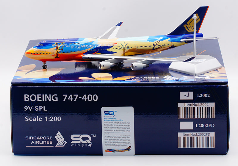 1:200 SQ Wings Singapore Airlines B747-400 9V-SPL Diecast Aircraft