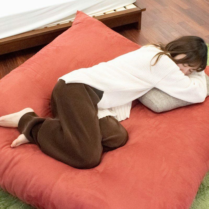 ビッグクッション 130×130cm 超特大 スエード調 ジャンボクッション