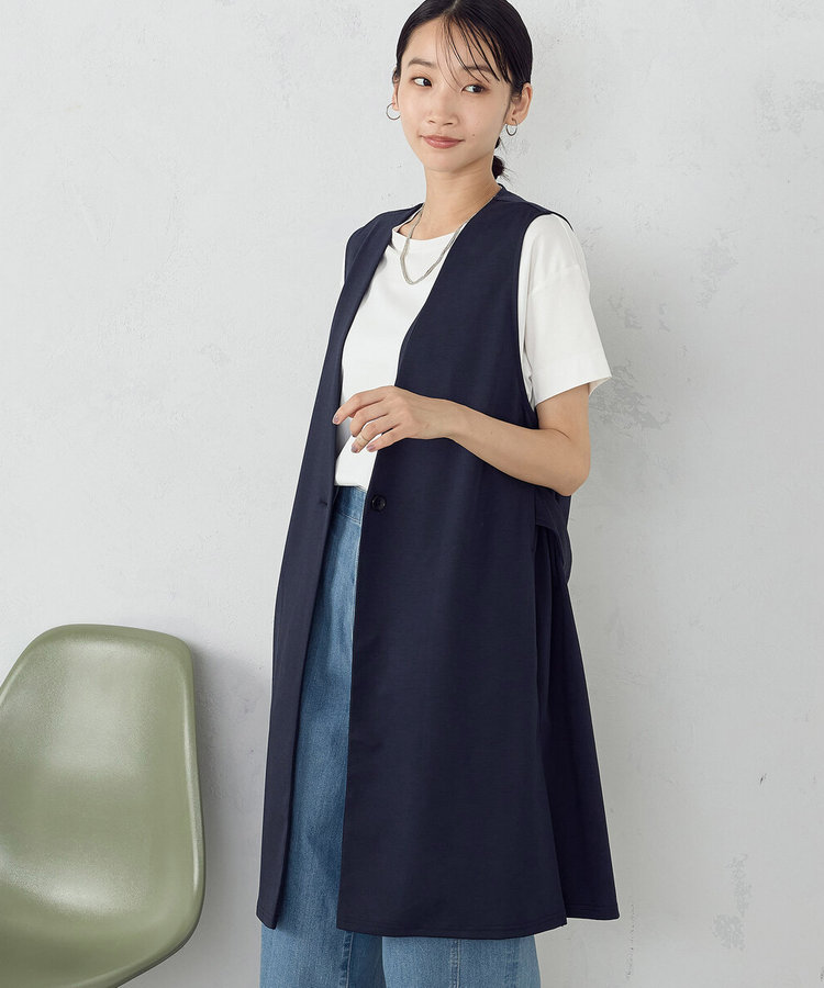 V開きポンチ ロングジレ / セットアップ対応（12-21VI02-204