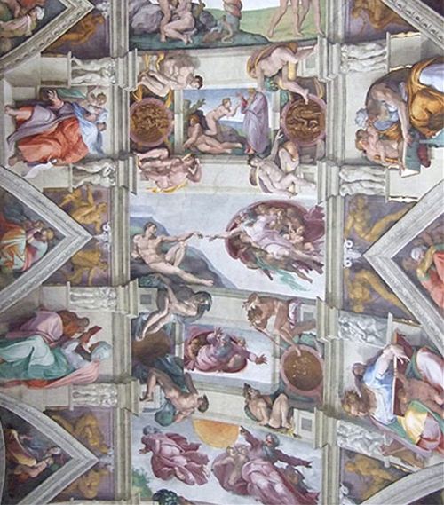 ミケランジェロの天井画: すみれ画廊ブログ