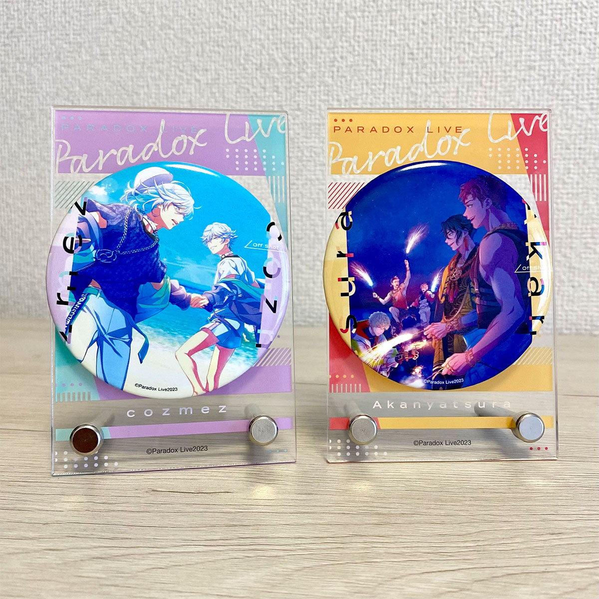 Paradox Live TRUST オフショット 缶バッジ＆缶バッジスタンドセット
