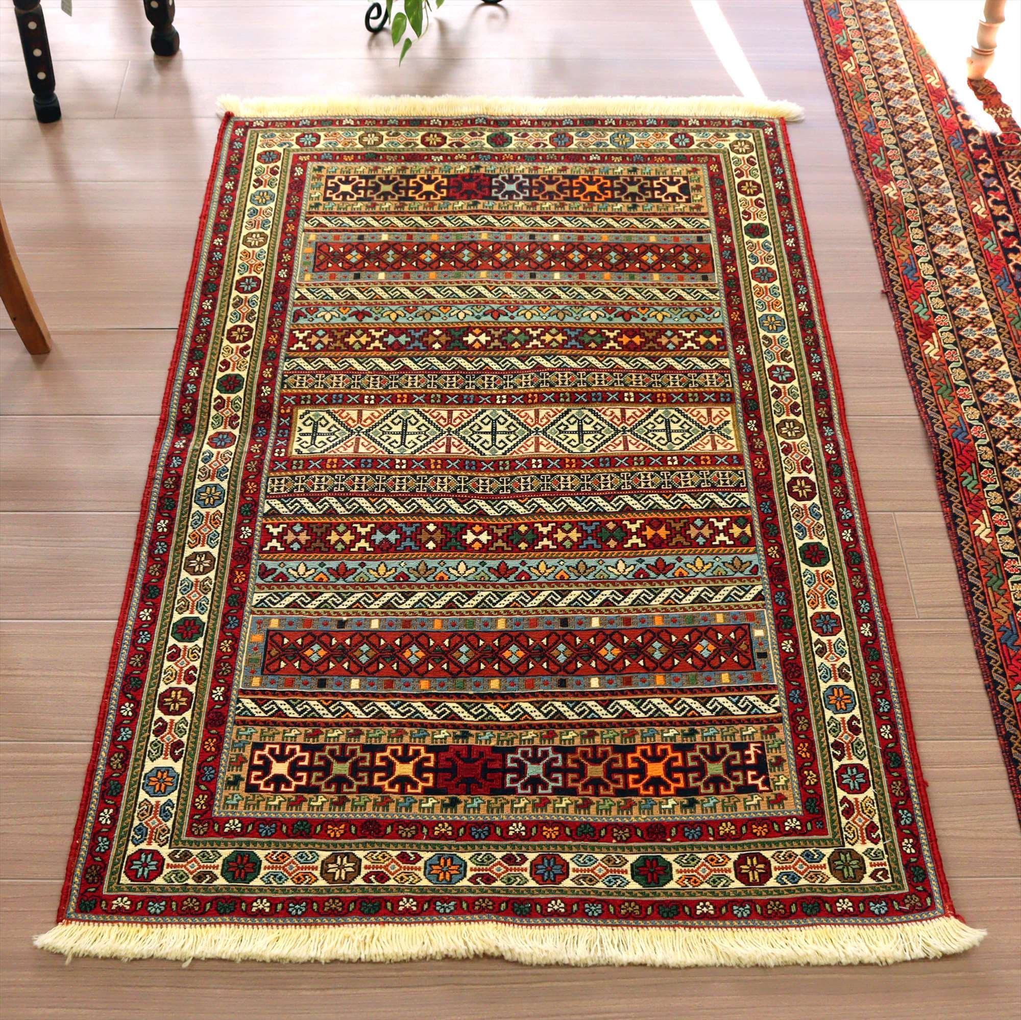 手織り アゼルバイジャン スマック キリム ランナー 192x59cm ペルシャ