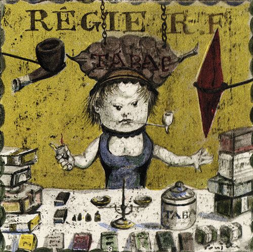 藤田嗣治『四十雀より 煙草屋』｜絵画 販売 買取 - 東京・自由が丘に