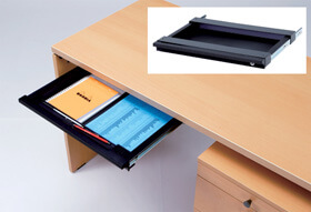 オフィス家具 デスク パソコンデスク専用 引出し 鍵付き 白・黒 A3