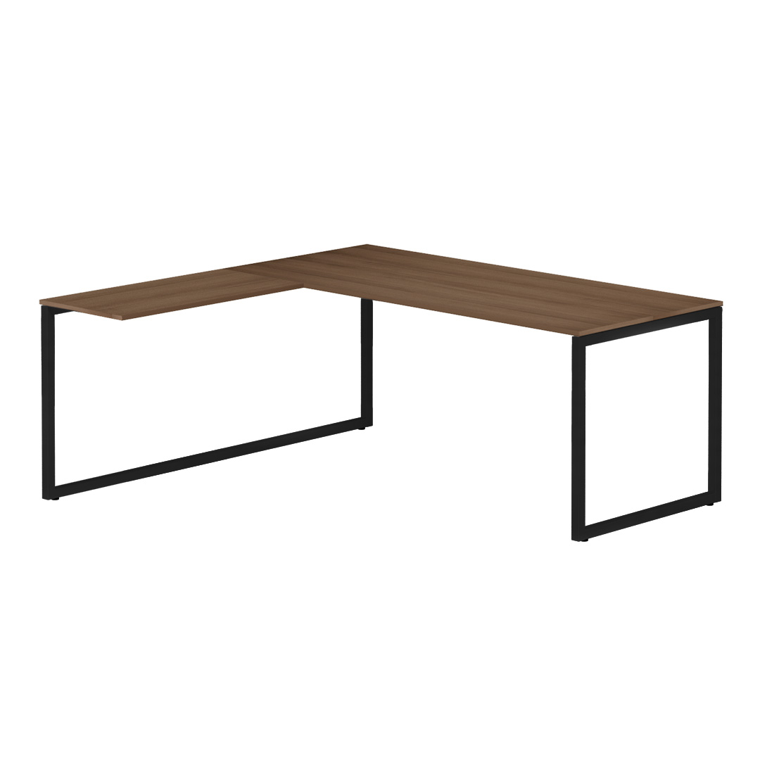 fantoni/ファントーニ GX L字型デスク 180×170cm×高さ72cm BK脚 の通販