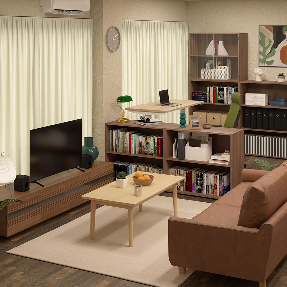 GS1 天然木オーク ソファーテーブル 高さ44cm (エントランス ロー