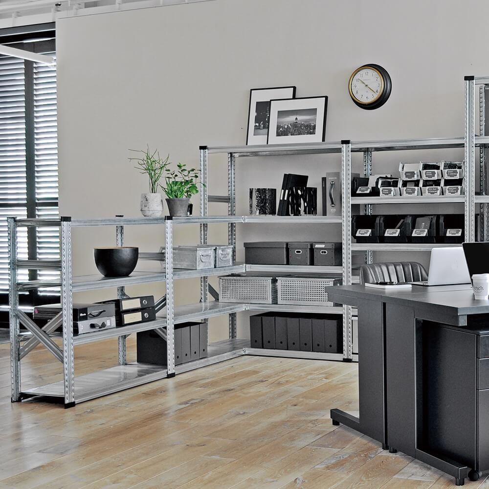 増設用】METALSISTEM メタルシステムラック 6段タイプ 幅124cm