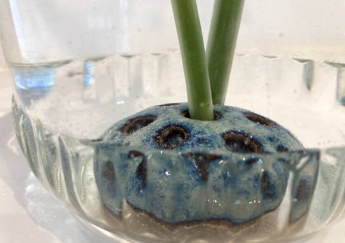 インテリア／花瓶】大きな花の生花も台湾土産の陶器剣山に挿したら自立