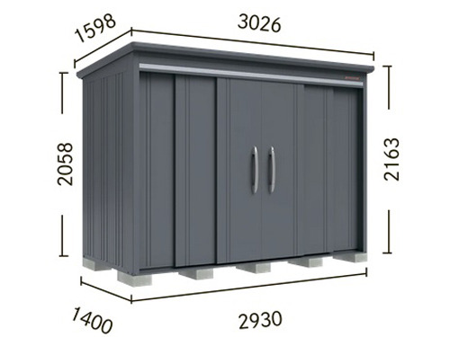 正規】タクボBELOS(ベロス) 2930×1400×2163 B-2914スチール 物置を値引