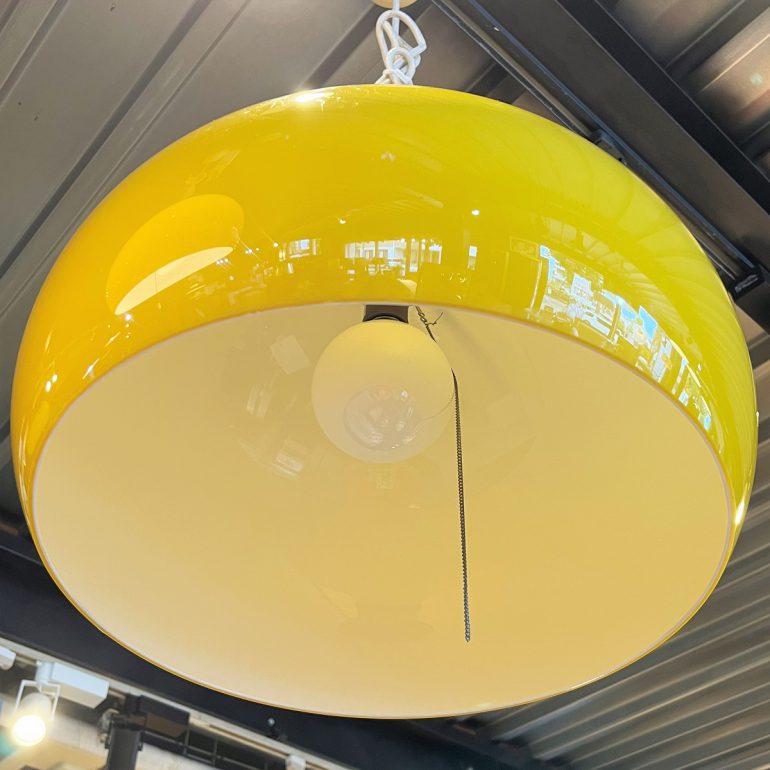 昭和レトロ ペンダントライト (2) レトロポップ イエロー アクリル