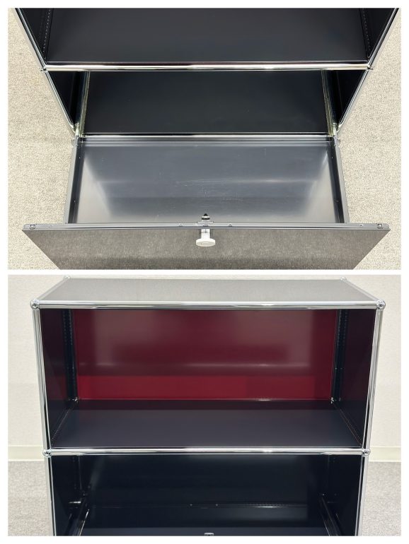 □USM/ハラーシステム□キャビネット 1列2段 エクステンションドア付き