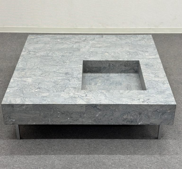 美品□HUKLA/フクラ□スクエア センターテーブル100 ELT001 グレー