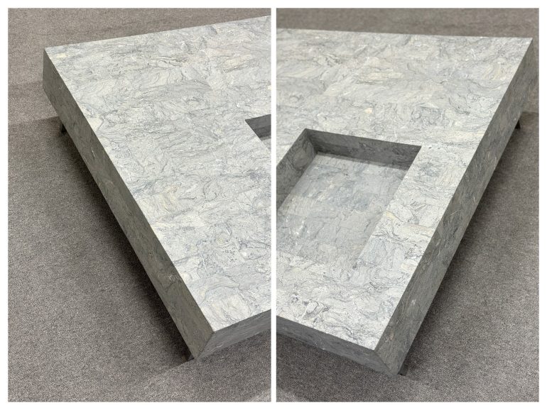 美品□HUKLA/フクラ□スクエア センターテーブル100 ELT001 グレー