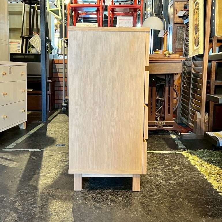 無印良品 MUJI 天然木 オーク材 4段5杯 木製チェスト 洋服タンス 箪笥