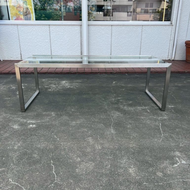 AIDEC アイデック ガラストップ リビングテーブル ローテーブル