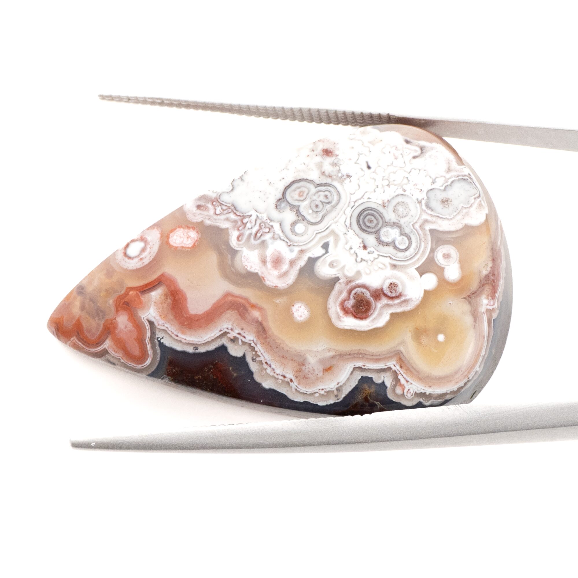 眺めて楽しい模様の美】 クレイジーレースアゲート 36.85ct | まるむ商会