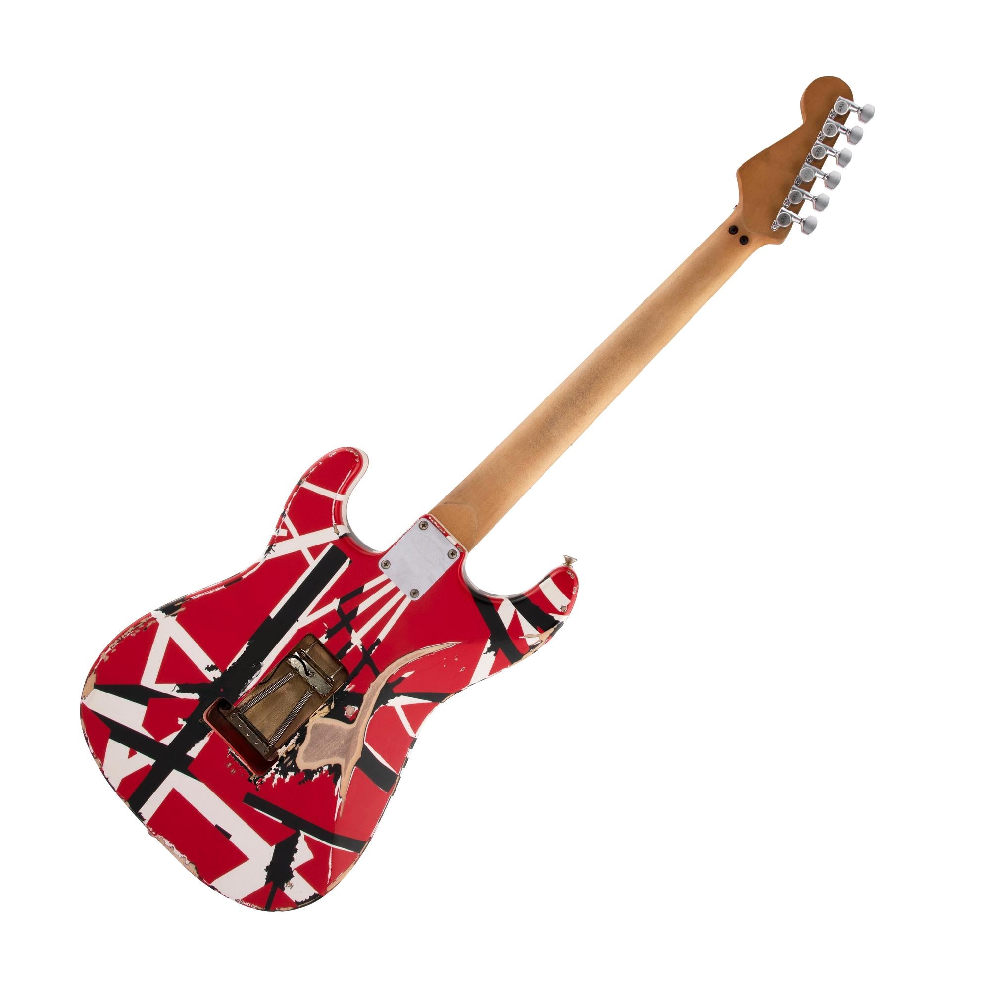 EVH Striped Series Frankie Electric Guitar, Red Black and White