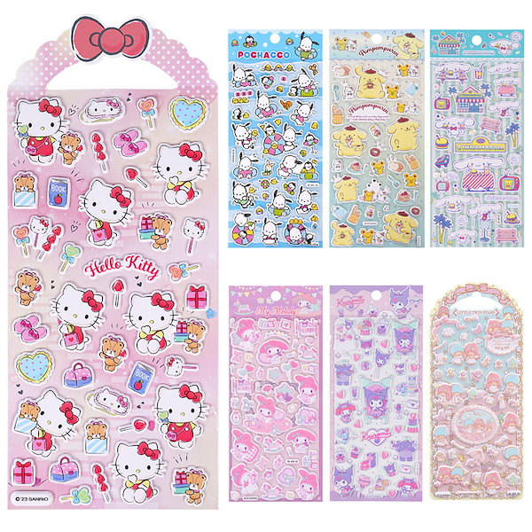 Qoo10] サンリオ 【即日発送 人気4枚入】キティ シール/