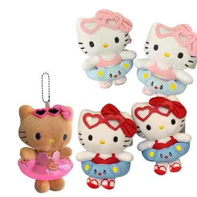 3349ハローキティハワイハイビスカスキティ 浮き輪マスコット 3349