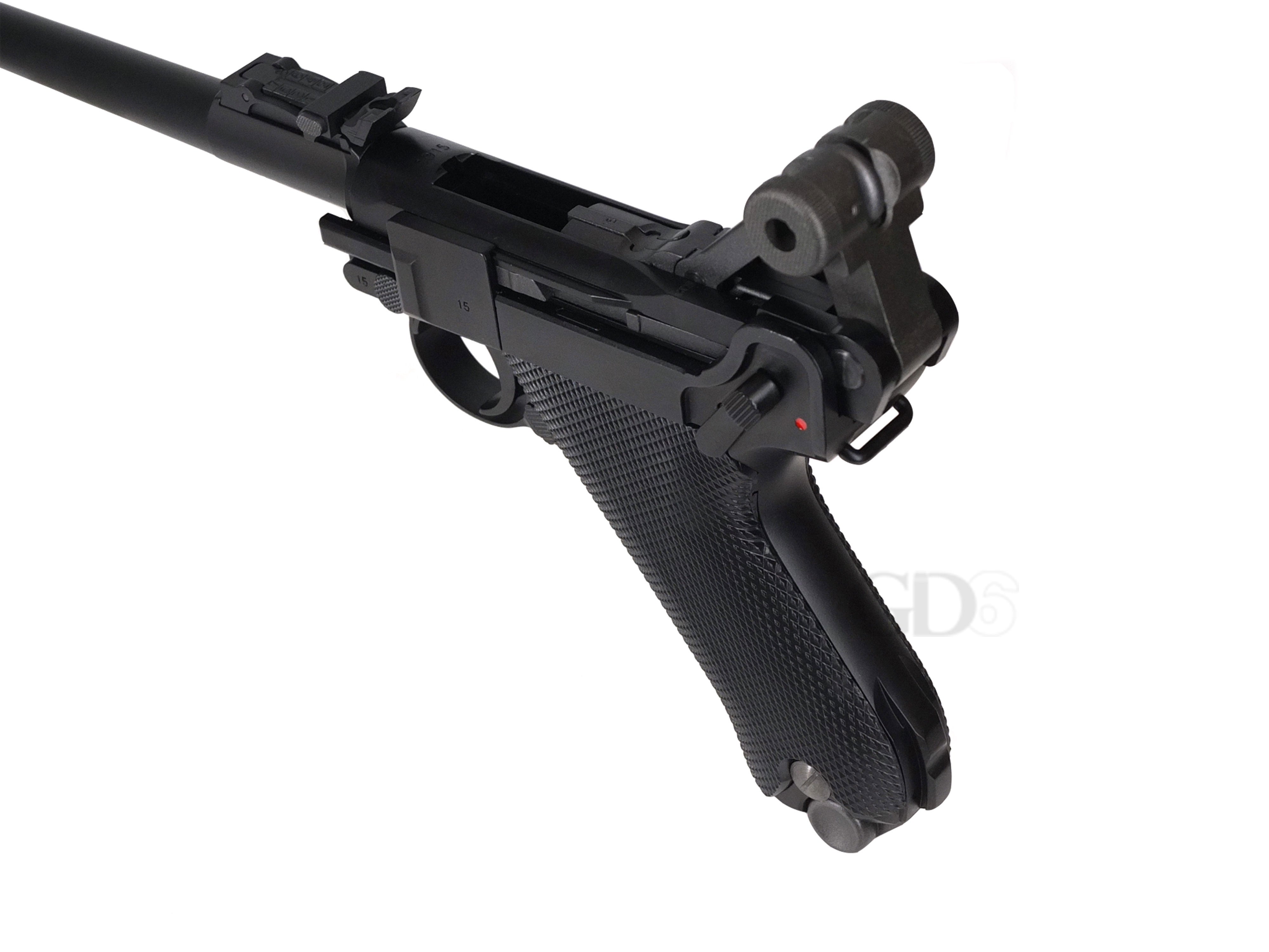 WE ルガー LUGER P08 8インチ ガスブローバック ハンドガン メタル