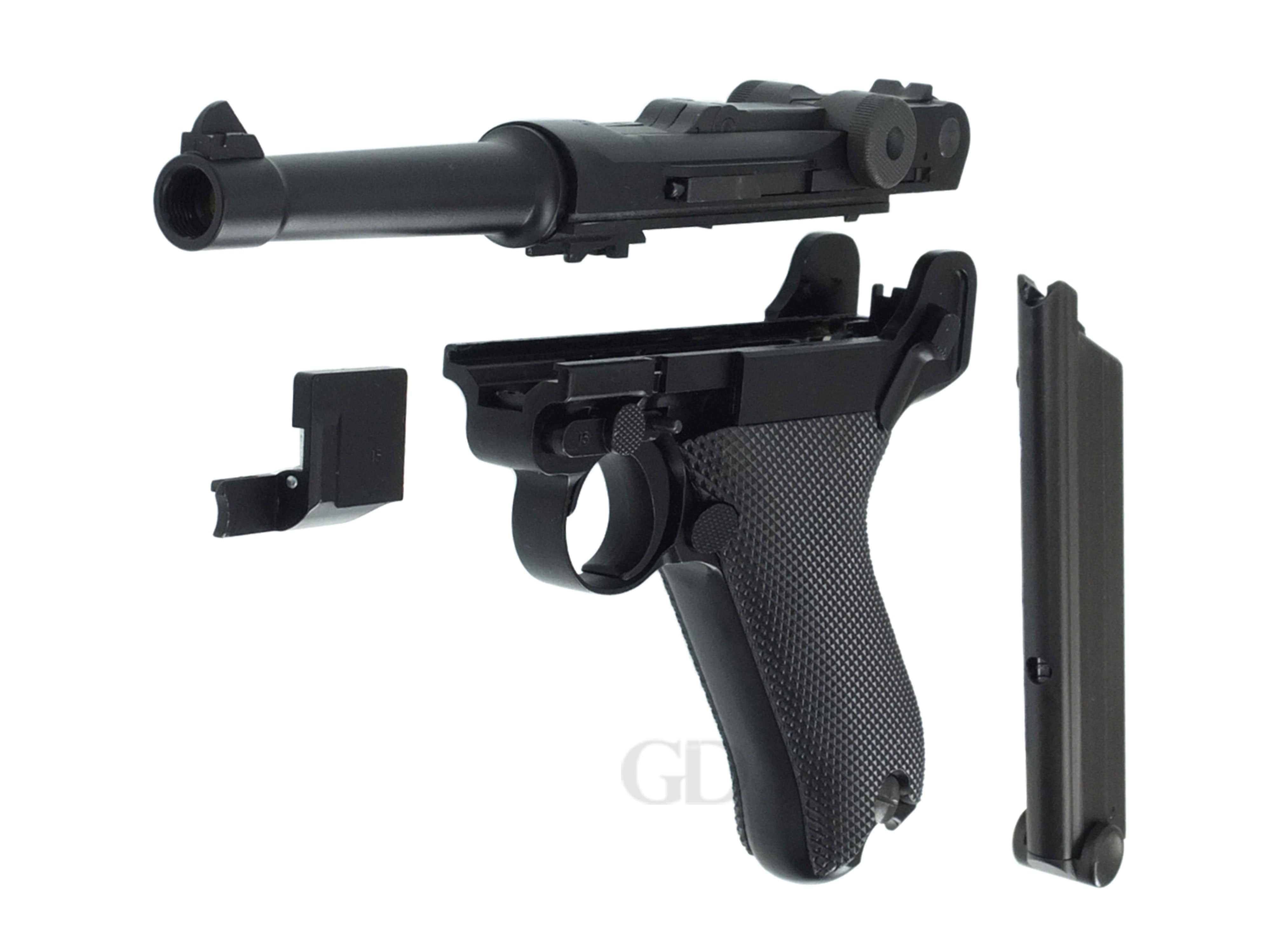 WE ルガー LUGER P08 4インチ ガスブローバック ハンドガン メタル