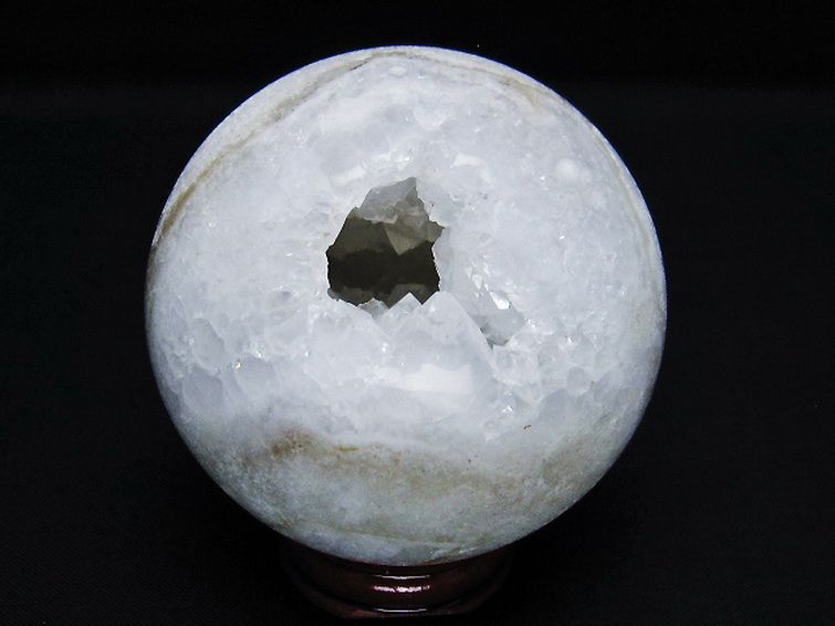 モロッコ産水晶 笑口丸玉 66mm [T722-649]