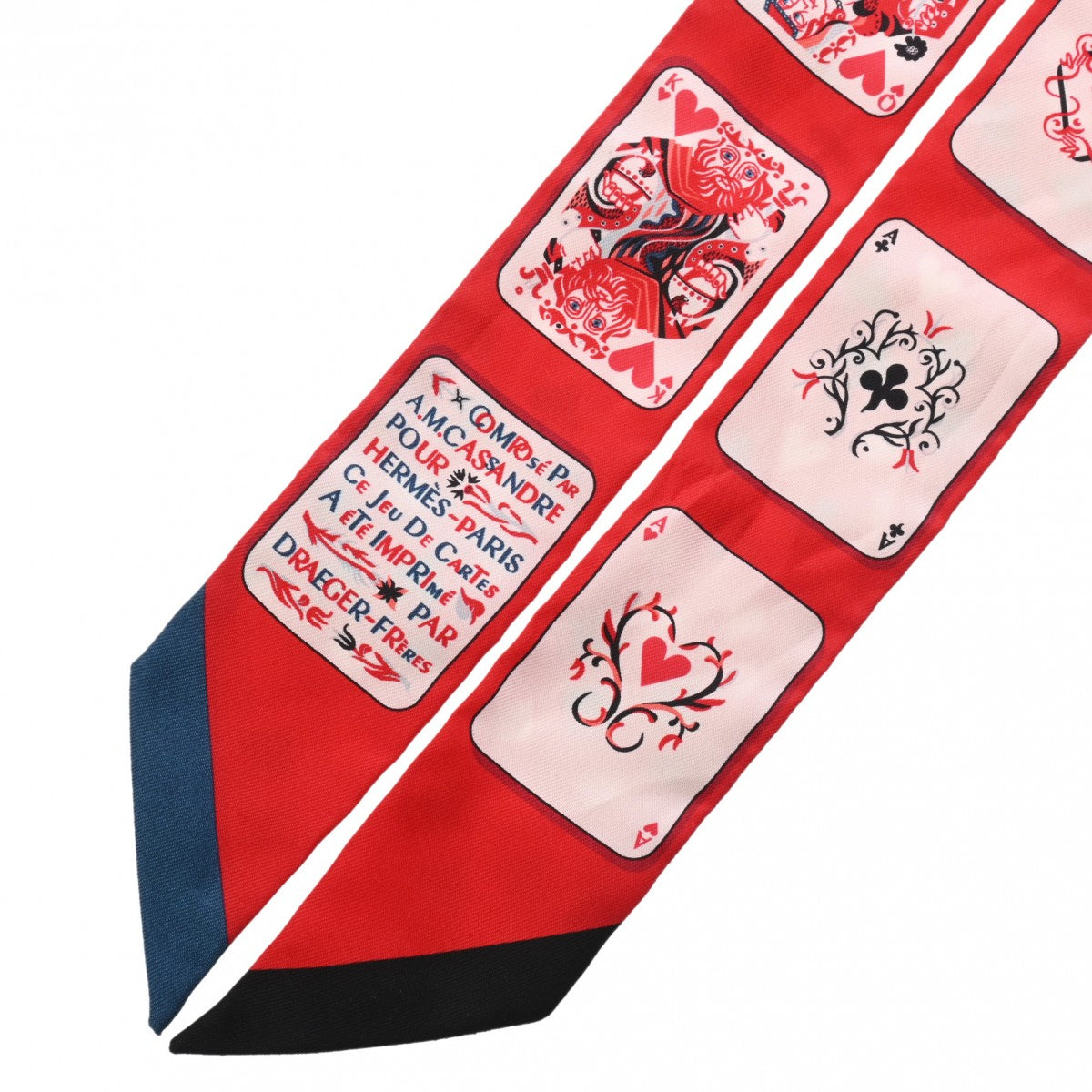 エルメスツイリー JEU DE CARTES トランプ柄 レッド レディース シルク