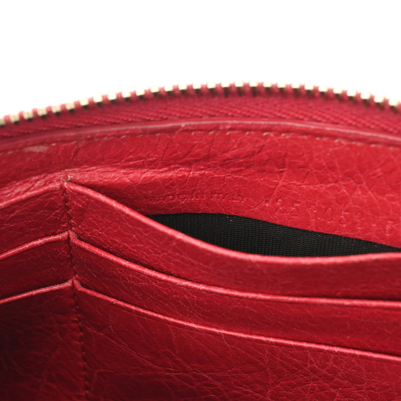 バレンシアガ ラウンドファスナー長財布 ピンク レディース レザー 長