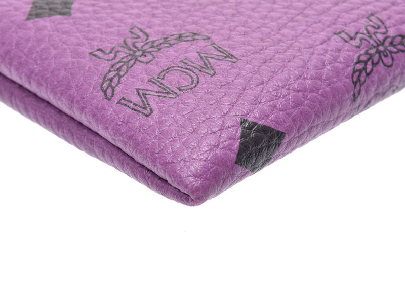 MCM ポーチ ノベルティ パープル メンズ レディース カーフ クラッチ