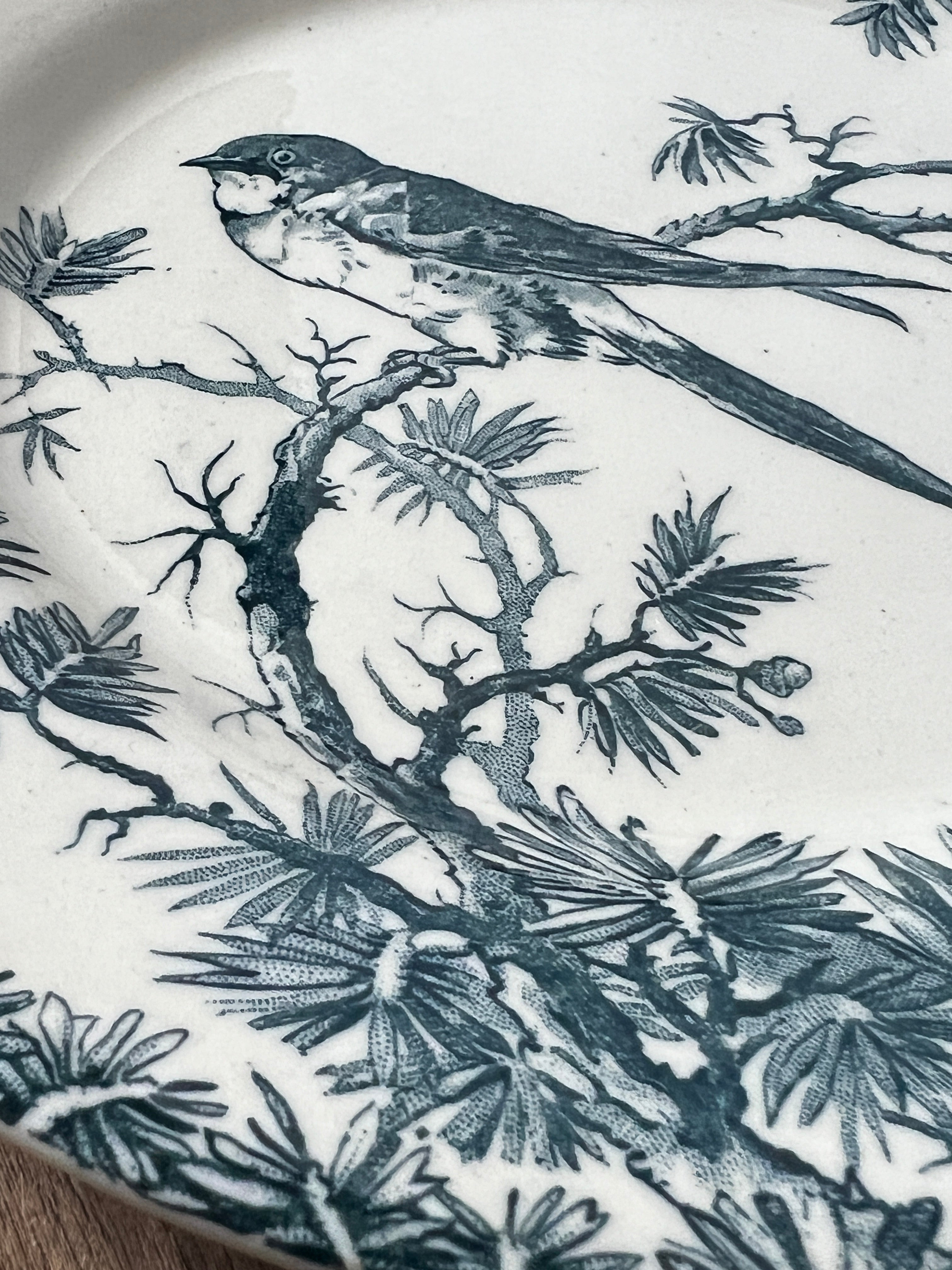 つばめのアンティーク皿(GIEN) – France Antique 銀色アンティーク