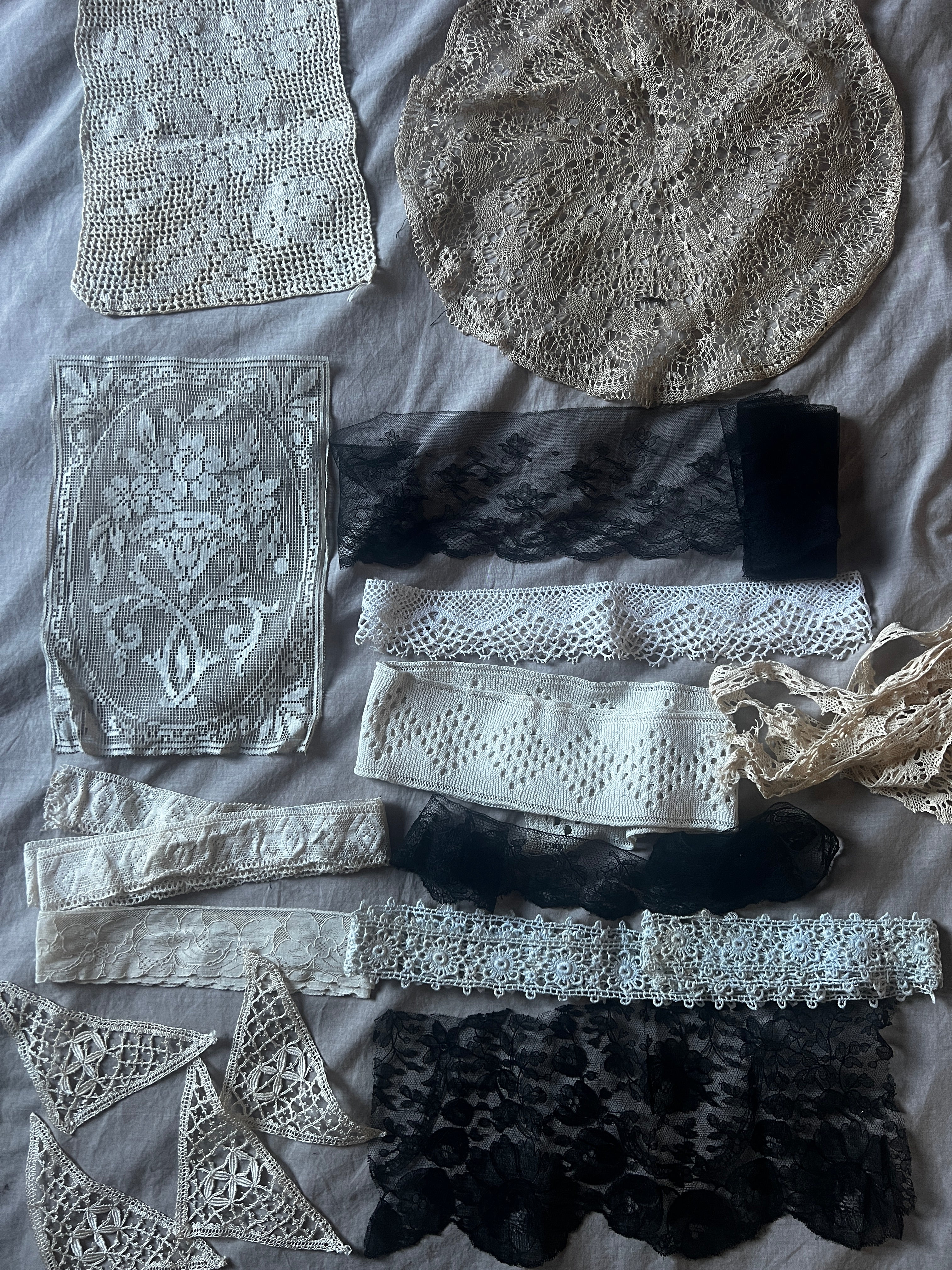 アンティークレースいろいろセット – France Antique 銀色アンティーク