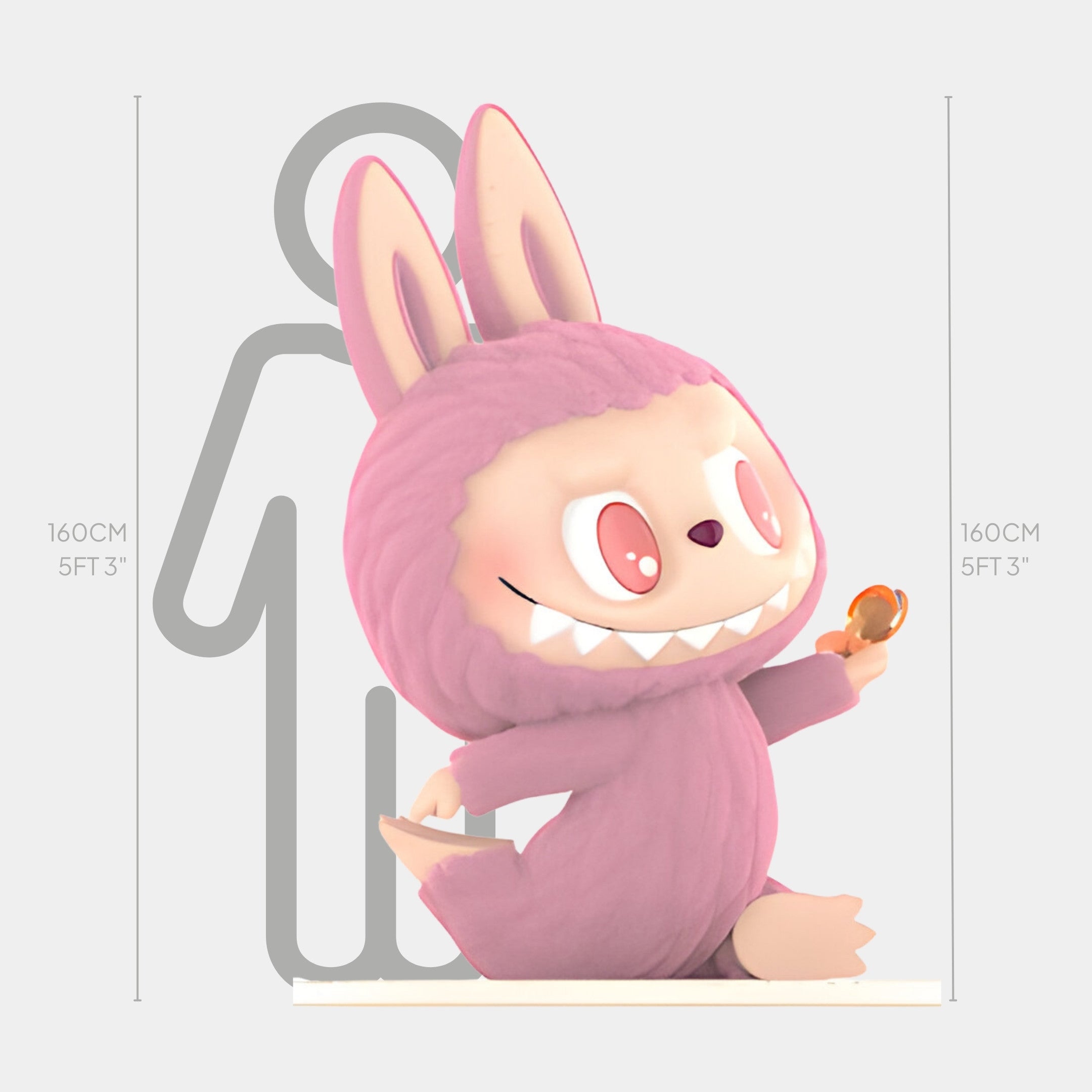 Lazy Yoga Confident Labubu Sculpture | 160cm Indoor Art