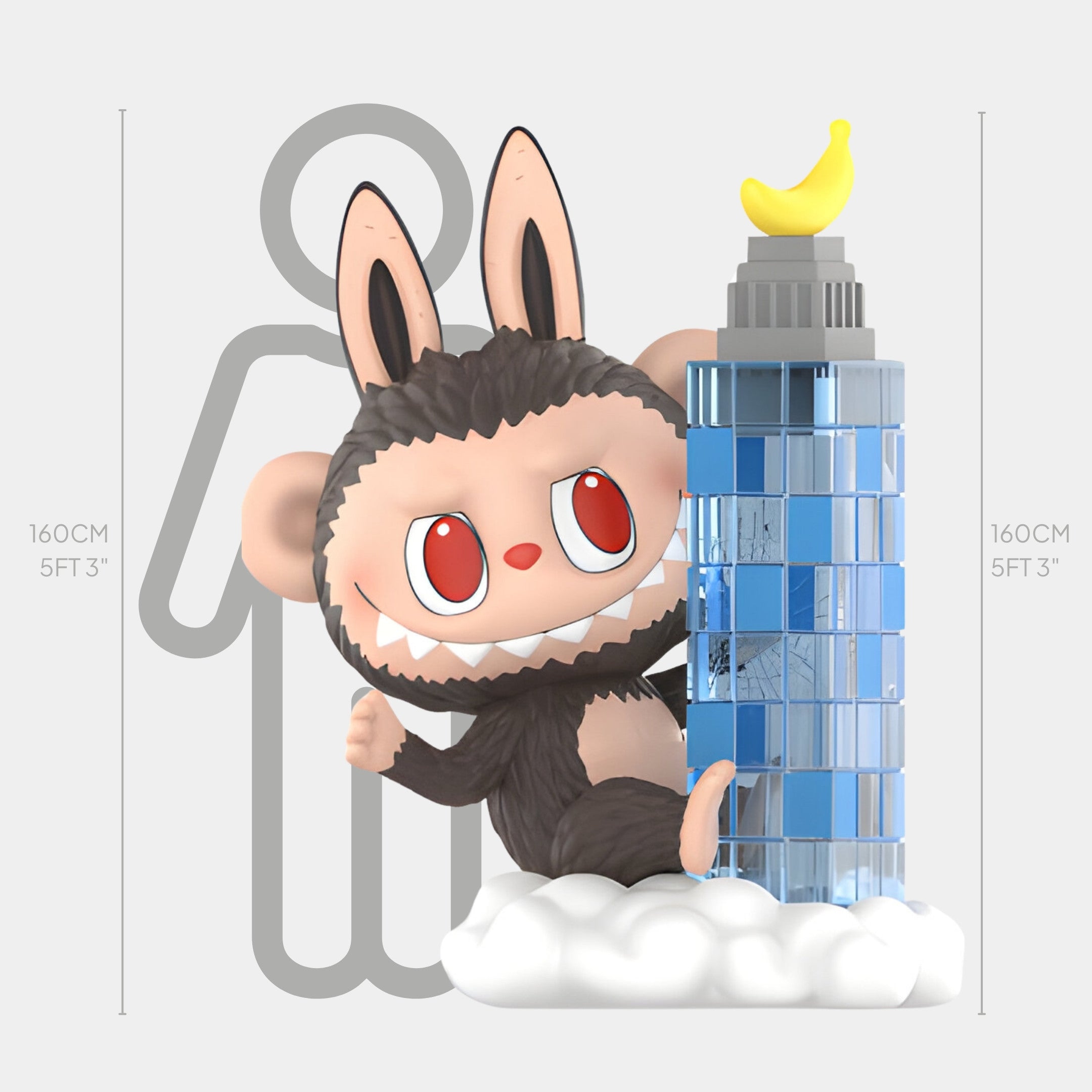 Gorilla King Labubu Sculpture 160cm | Life-Size Kaiju Collectible