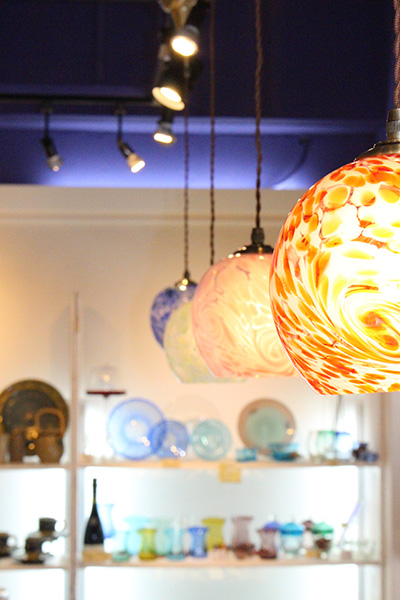 琉球ガラス 吊り下げランプシェード（Mars）M | 琉球ガラス専門店