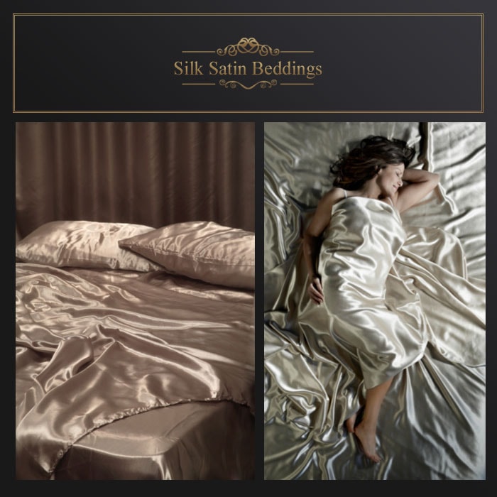 日本製 シルクサテン ボックスシーツ 【シングル 100×200×40cm