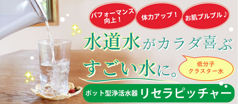 ポット型浄活水器 リセラピッチャー 本体セット｜トータルヘルス