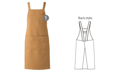 胸当エプロン[男女兼用][セブンユニフォーム製品] CT2354｜飲食店制服